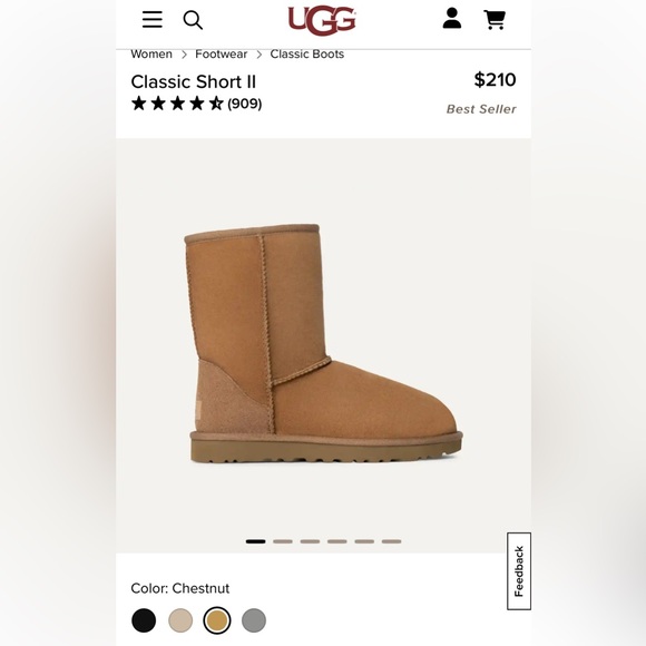 Chestnut UGGS size 7 - Picture 5 of 5